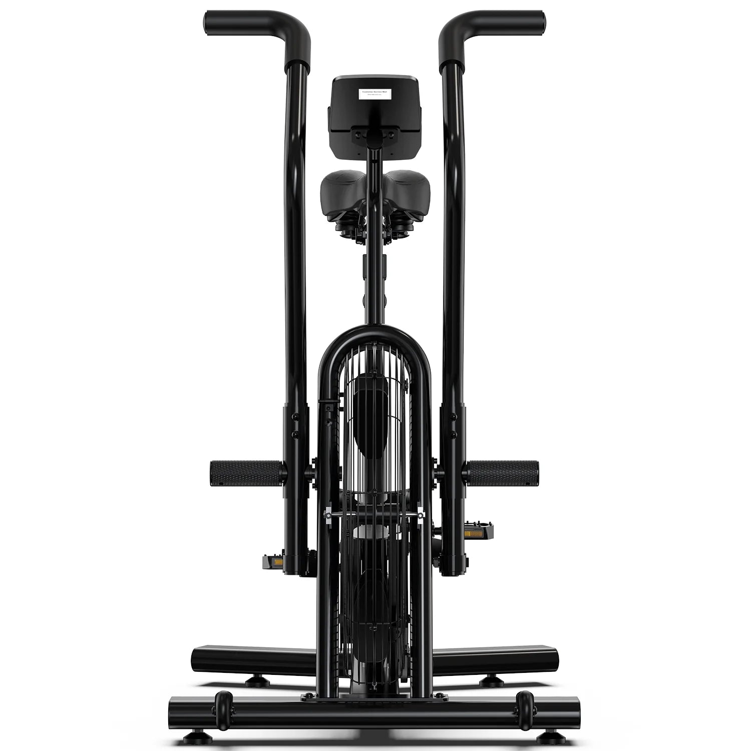 LNOW Commercial Built - in Bluetooth Fan Exercise Bike, Adjustable Air Resistance with Dual - Action Handlebars, Heavy Duty Indoor Cycling Bike for Home Gym Traininning, 350 lb Arm/Leg Cardio Workout