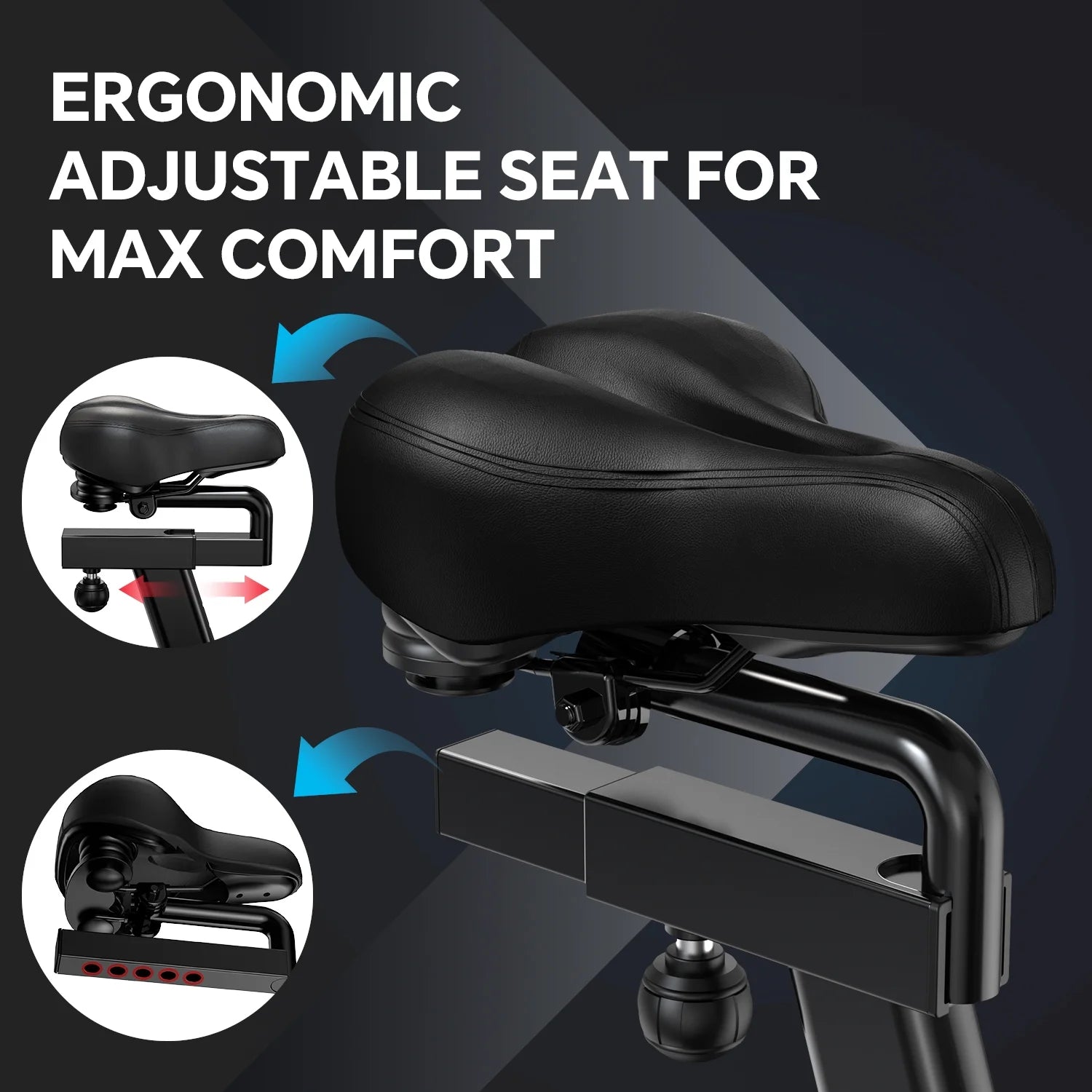 LNOW Commercial Built - in Bluetooth Fan Exercise Bike, Adjustable Air Resistance with Dual - Action Handlebars, Heavy Duty Indoor Cycling Bike for Home Gym Traininning, 350 lb Arm/Leg Cardio Workout